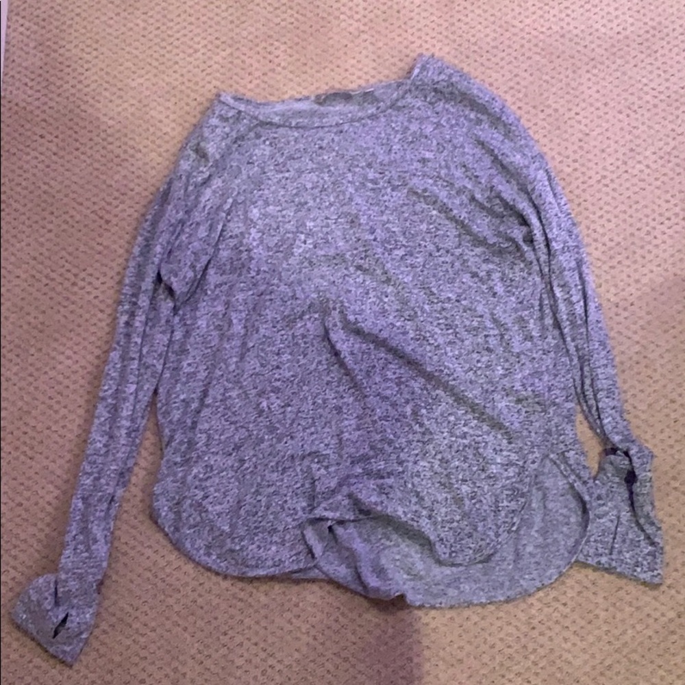 athleta grey long top!